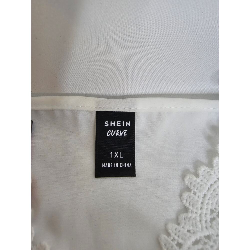 Shein Curve 1X Crochet Lace‎ Romantic Coquette Boho Top - Picture 8 of 8